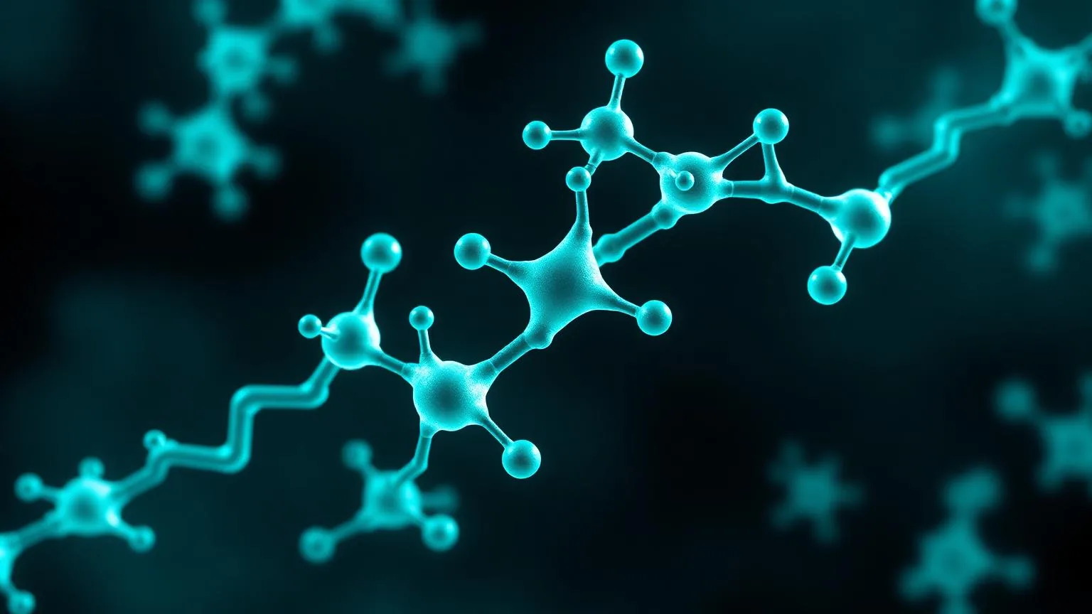 Representación molecular de diferentes estructuras peptídicas relacionadas conceptualmente con la familia GLP-1